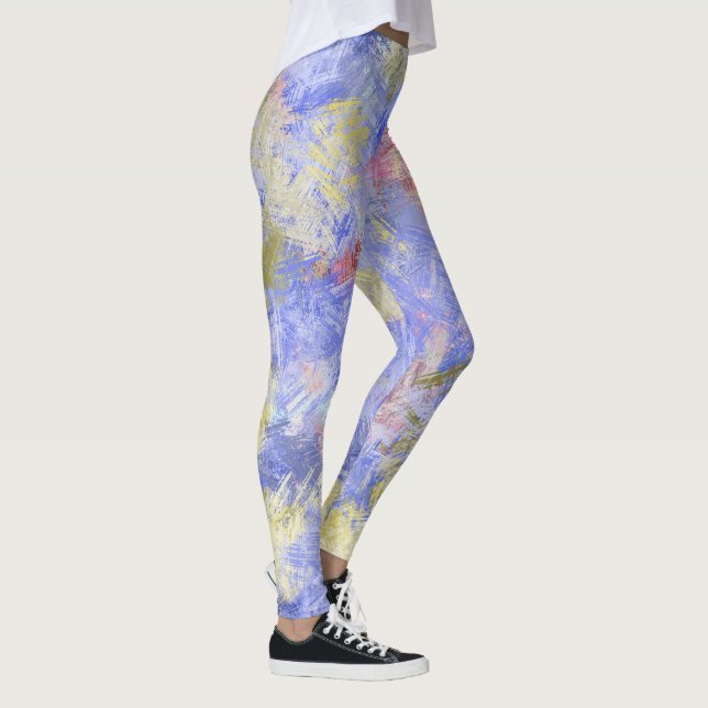Paint Splotered 1 Leggings por Kristalin Davis (Direita)