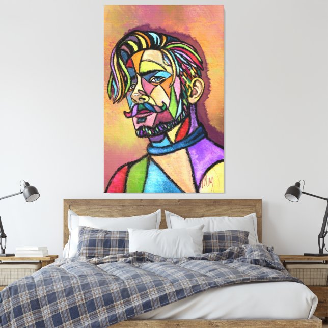 Painted Art Man Canvas Print (Insitu(Quarto))