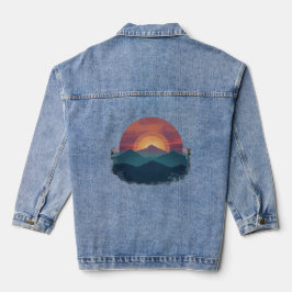 Painted Retro Mountain Sunset – Women’s 3/4 Sleeve