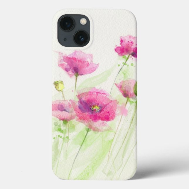 Painted watercolor poppies 3 (Verso)