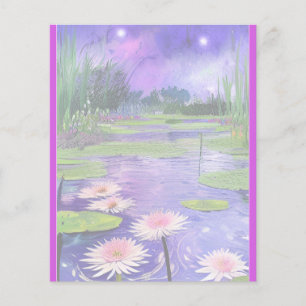 Painting Starry night no Pond