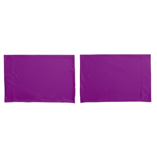 Pair of Solid Purple Pillowcases for Stylish Beddi (Frente - conjunto)