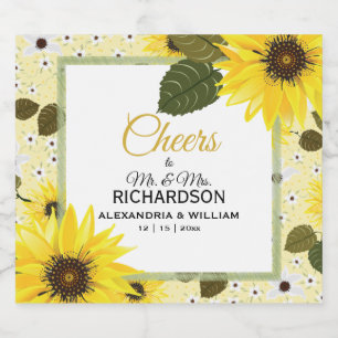 País amarelo   floral do girassol que Wedding