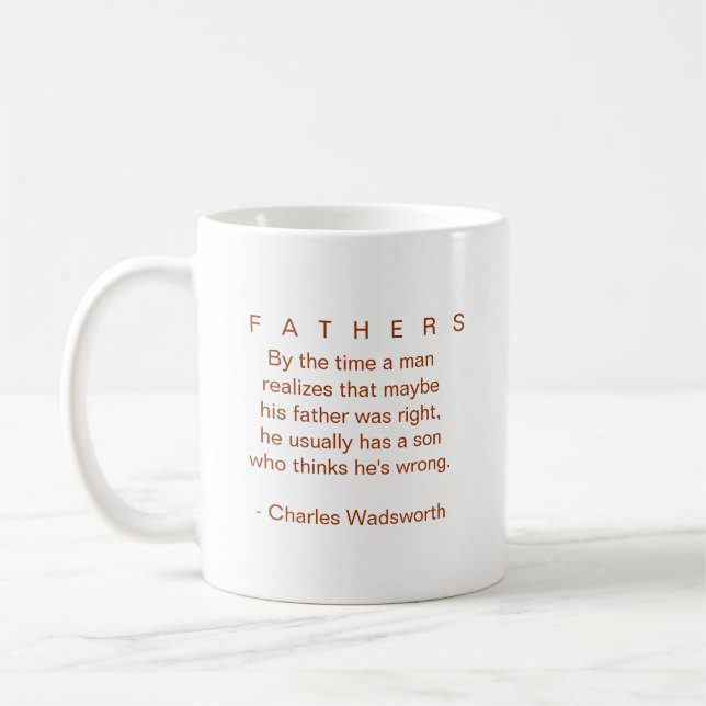PAIS com a CANECA fatherly das citações (Esquerda)