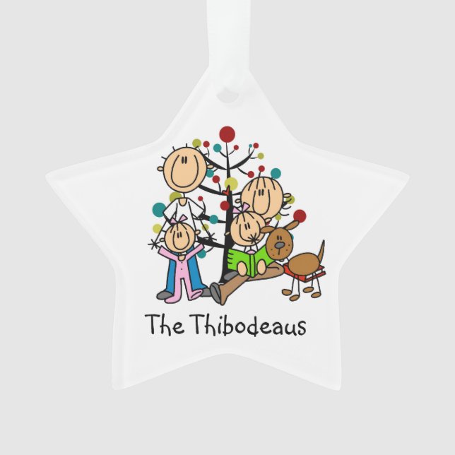 Pais com Figura Fixa, 2 Meninas, Ornamento de Cach (Frente)