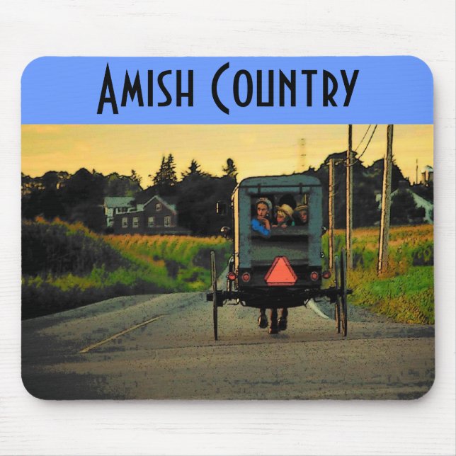 País de Amish (estrada) Mousepad (Frente)