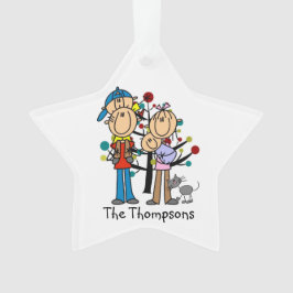 Pais de Figura de Pau, Menino, Bebê, Ornamento de 