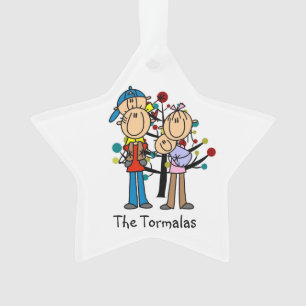 Pais de Figura de Pau, Menino, Ornamento de Bebê