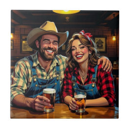 País de Vaquero Fofo e Casal de Bar Western