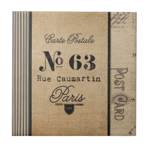 País do francês do porte postal do vintage de