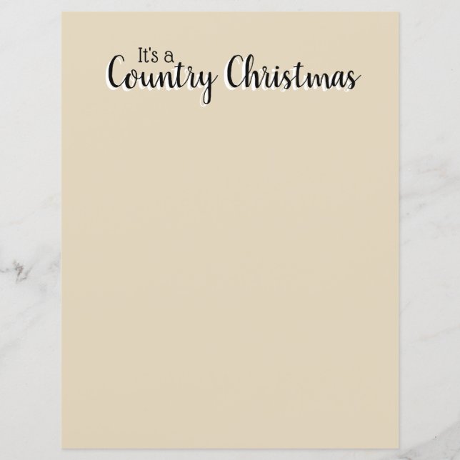 País Natal Beige Bonito Letterhead Russo (Frente)