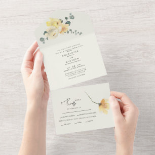 Pais Pais dos Pais da Noiva em Creme Floral Amarel