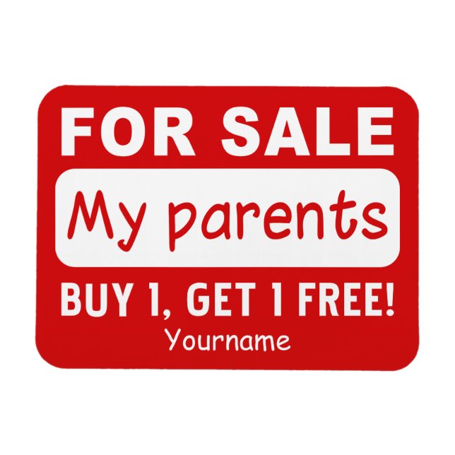 PAIS PARA VENDA de ímã personalizado (Horizontal)