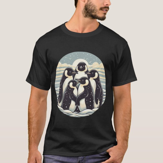"Pais Pinguins: Camisetas do Ártico" (Frente)