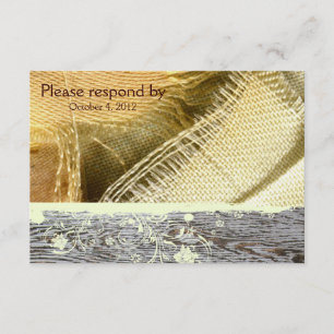 País RSVP de serapilheira e de madeira com