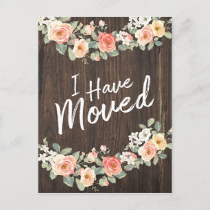 País rústico eu movi o cartão