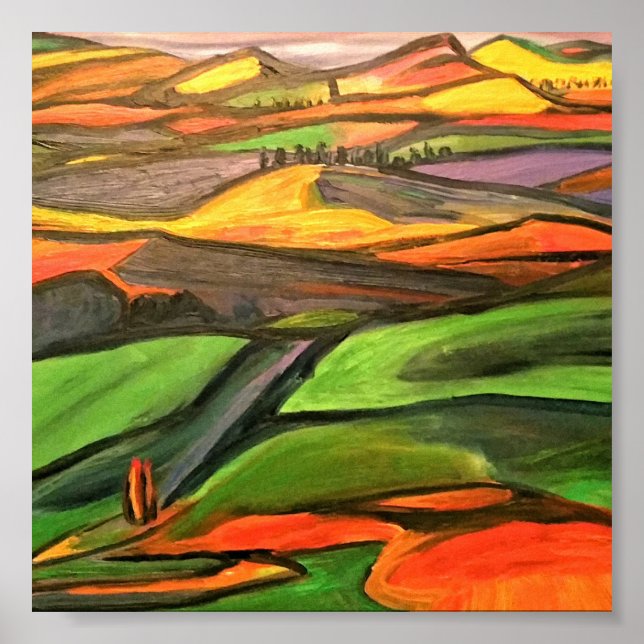 Paisagem 6x6 poster (Frente)