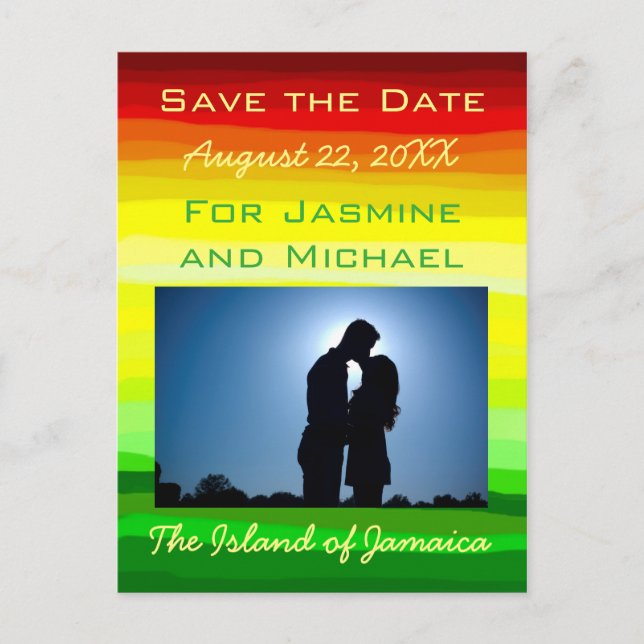 Paisagem abstrata colorida - cartão da data das (Frente)