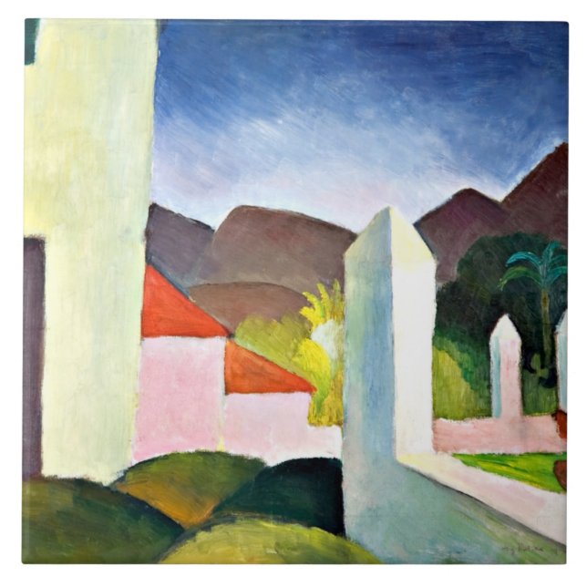 Paisagem Africana, abstrato de August Macke (Frente)