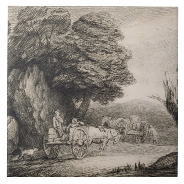 Paisagem arborizada de Thomas Gainsborough | com (Frente)