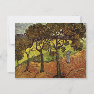 Paisagem, Árvores e Figuras por Vincent van Gogh