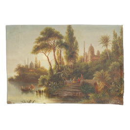 Paisagem Asiática na Luz da Noite (Arte Sunset)