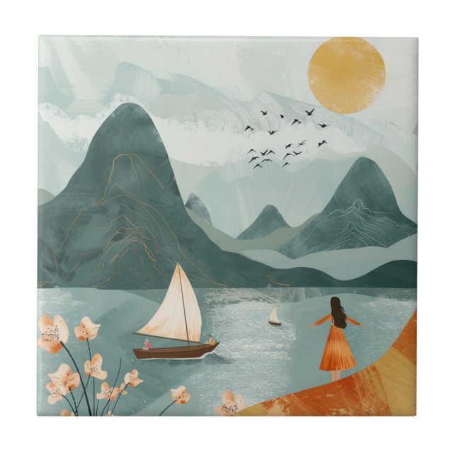 Paisagem Boho Abstrato (11) (Frente)