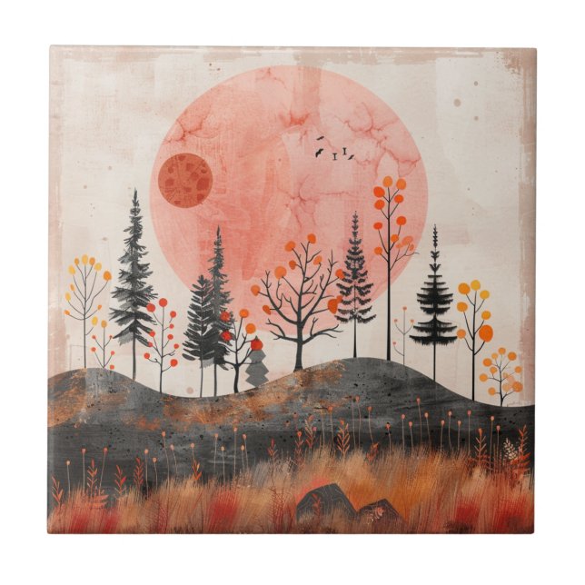Paisagem Boho Abstrato (13) (Frente)