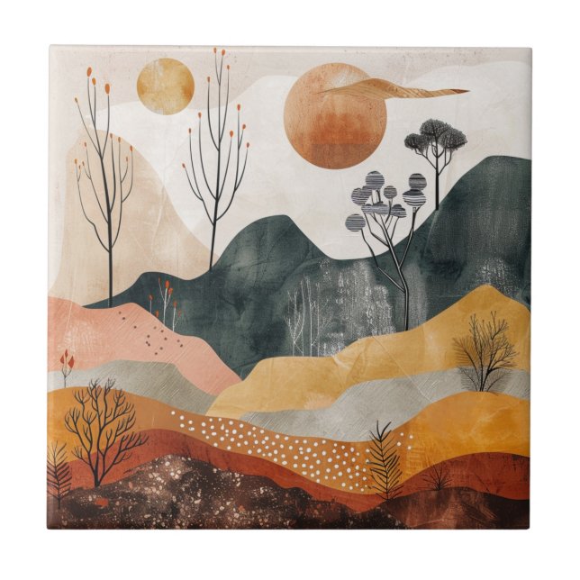 Paisagem Boho Abstrato (15) (Frente)