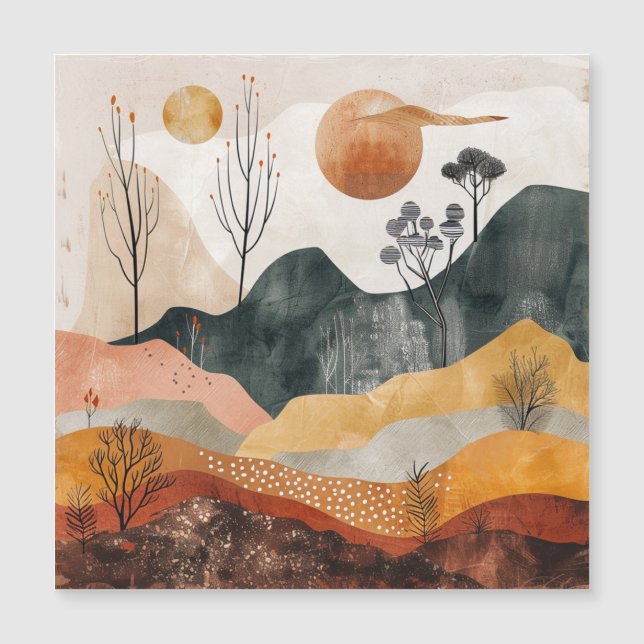 Paisagem Boho Abstrato (15) (Frente)