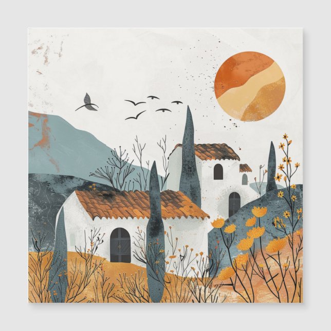 Paisagem Boho Abstrato (4) (Frente)