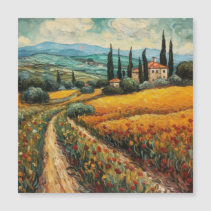 Paisagem Campestre de Flores Silvestres da Toscana