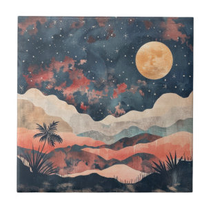 Paisagem Celestial Boho Deserto Índigo Cobre