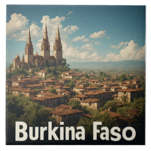 Paisagem Cênica e Vista da Aldeia do Burkina Faso