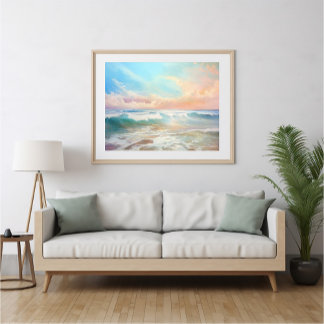 Paisagem Colorida com Pastel - Poster Ai