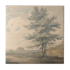 Paisagem com árvores e figuras - Joseph Mallord