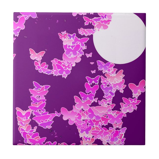 Paisagem com borboletas - orquídea, ametista (Frente)