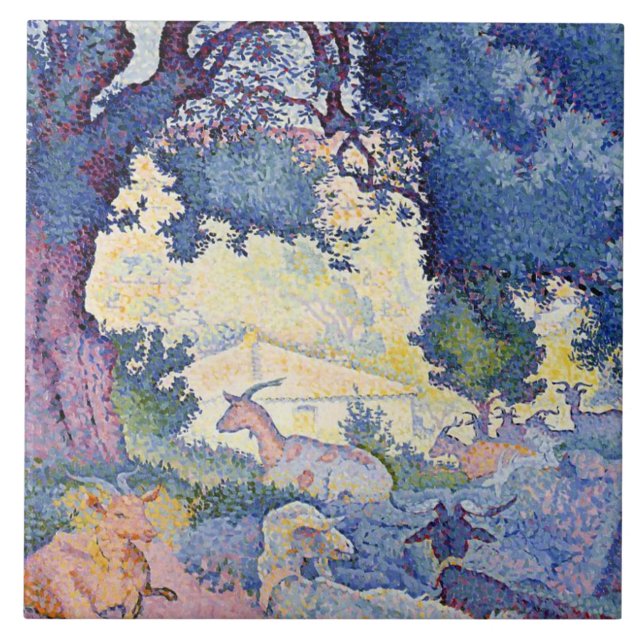 Paisagem com Caprinos (por Henri-Edmond Cross) (Frente)