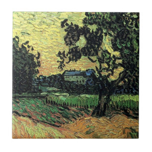 Paisagem com Castelo de Auvers por Vincent van Gog