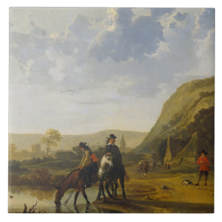 Paisagem com cavaleiros, Aelbert Cuyp do rio