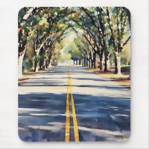 Paisagem com cores vibrantes e cenas Mousepad