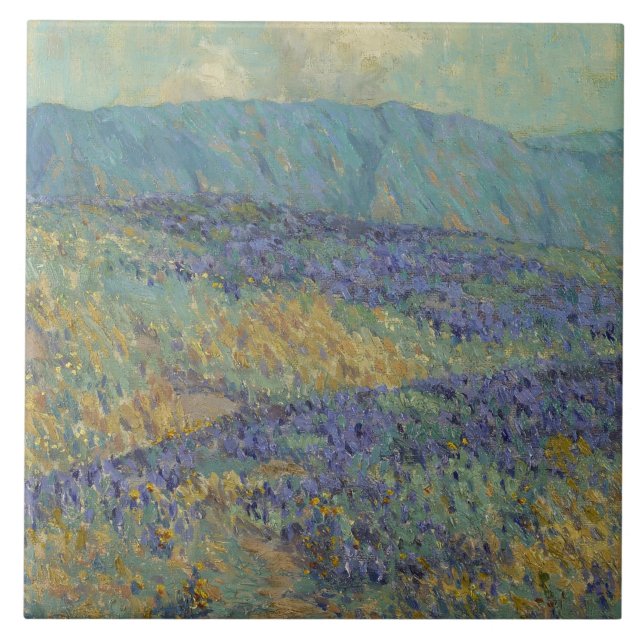 Paisagem com Flores Azuis (por Granville Redmond) (Frente)