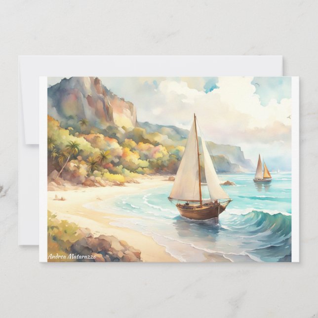 Paisagem com navios de mar e de navegação (Frente)