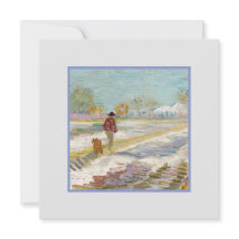 Paisagem com neve, cartão Van Gogh