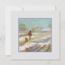 Paisagem com neve, cartão Van Gogh