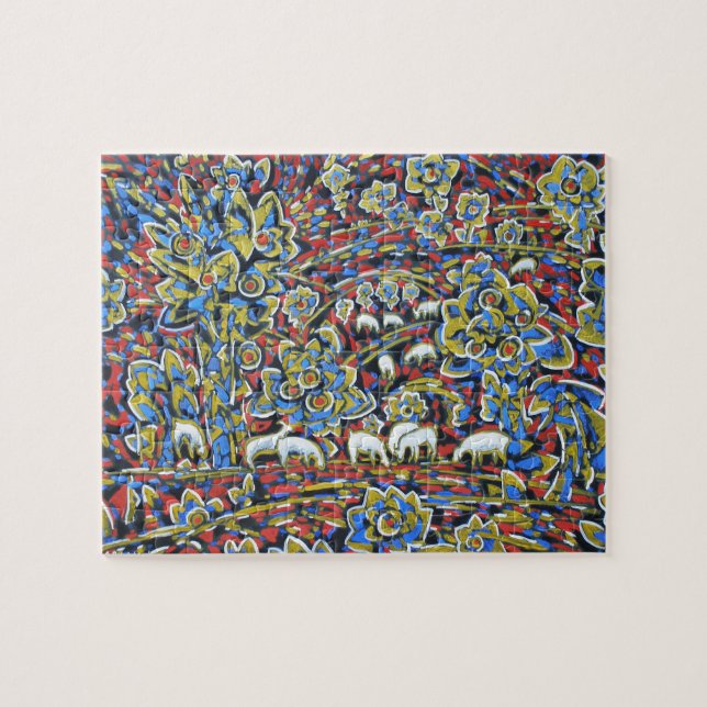 Paisagem com quebra-cabeça muito difícil dos (Horizontal)