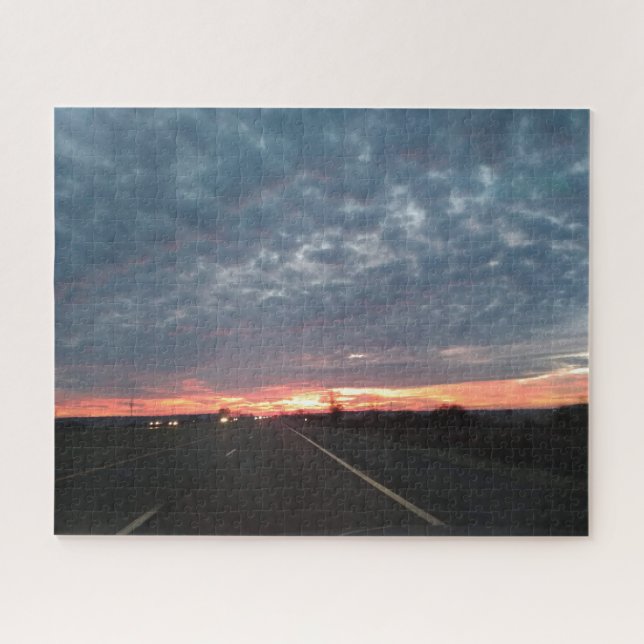 Paisagem criativa quebra-cabeça de foto de serra (Horizontal)