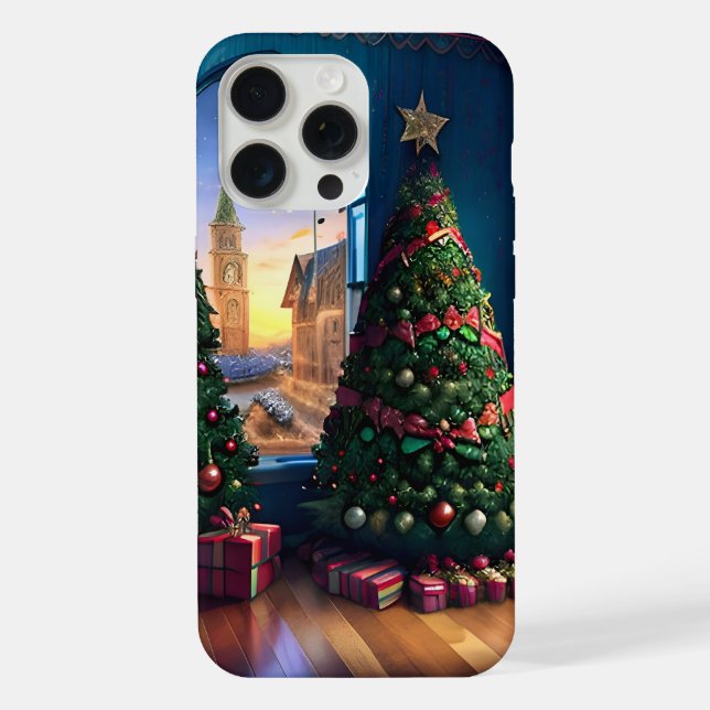 Paisagem da Cena da Árvore de Natal (Verso)