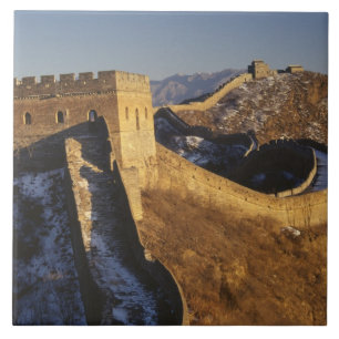Paisagem da Grande Muralha ao pôr do sol, China