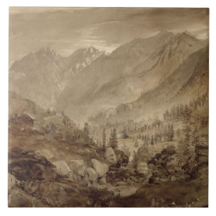 Paisagem da montanha, Macugnaga, 1845 (caneta &